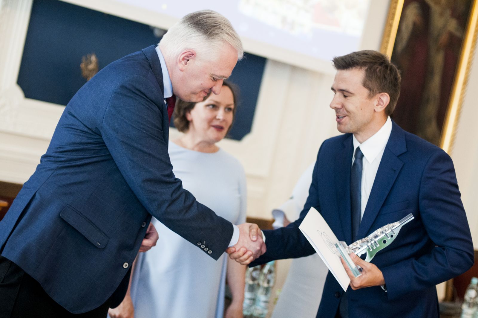 dr Tomasz Płonek i wicepremier Jarosław Gowin