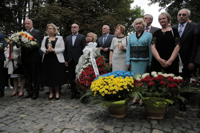 delegacja wrocławska na Wzgórzach Wuleckich