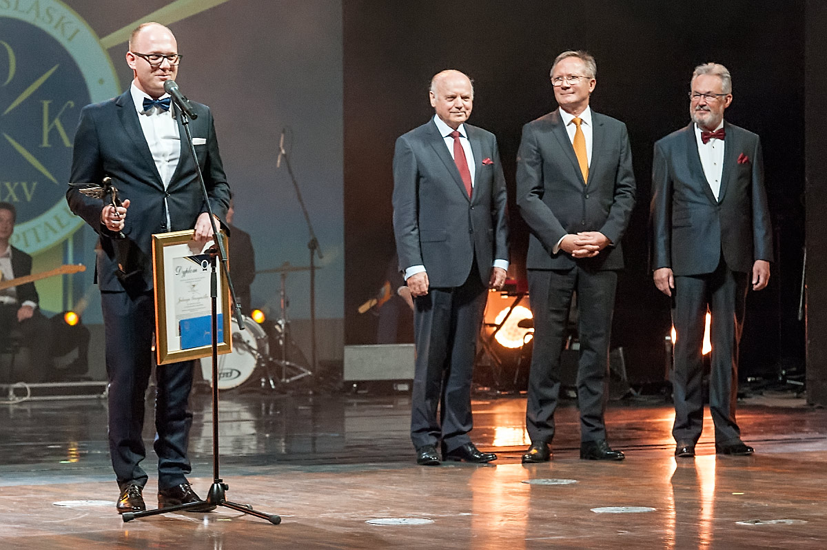 Jędrzej Grzegrzółka na gali Młode Talenty