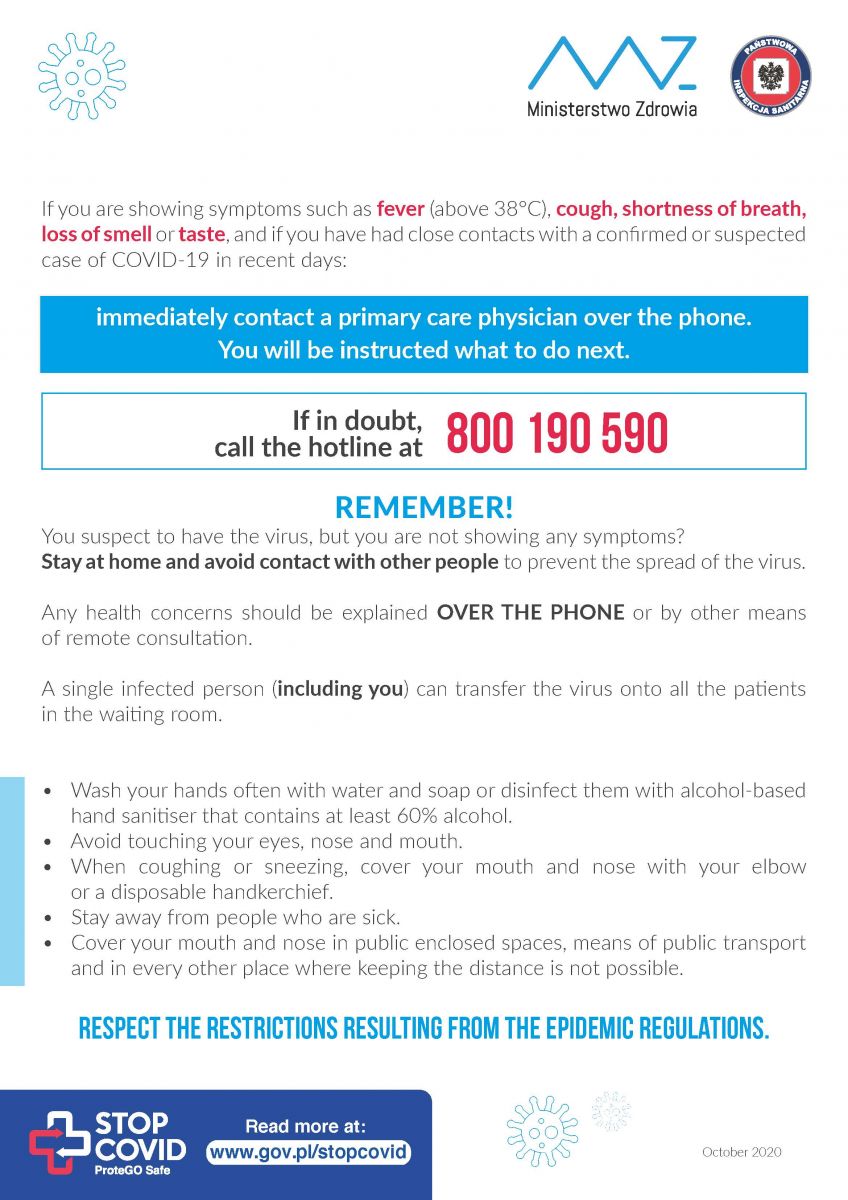 Coronavirus hospital recommendations
