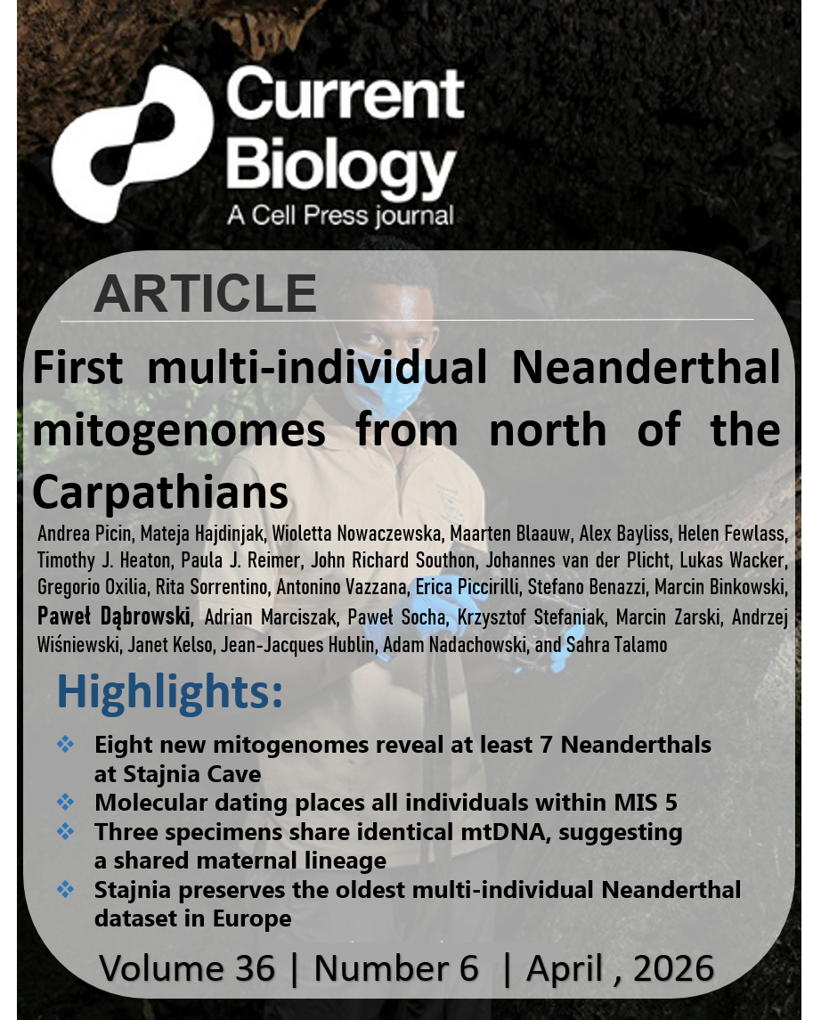 Paweł Dąbrowski Current Biology Stajnia Cave Neanderthal