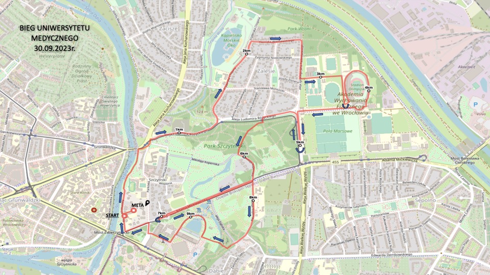 mapa biegu