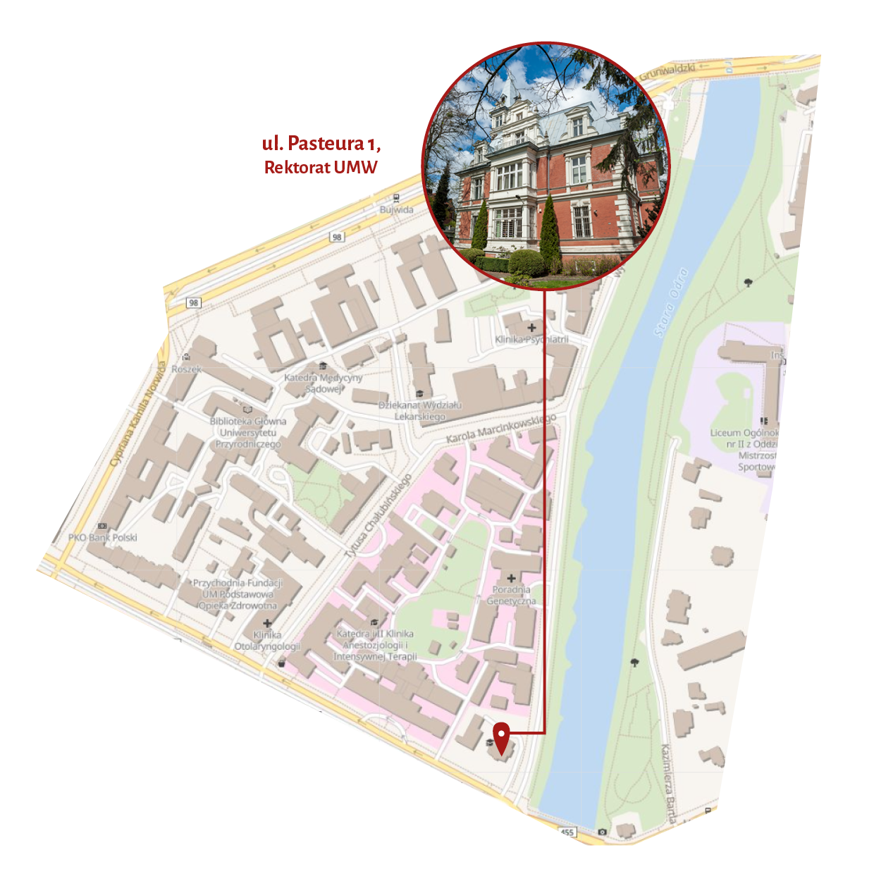 mapa AED Pasteura 1